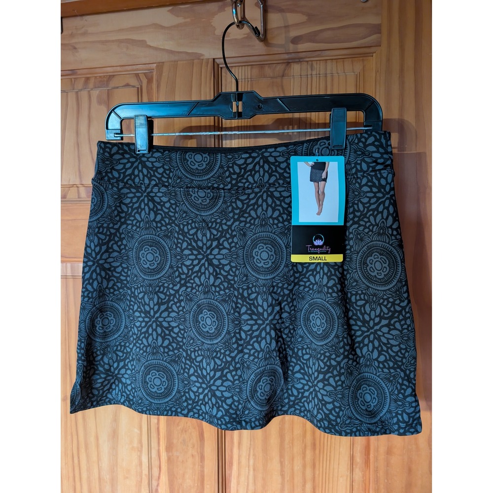 Tranquility by Colorado Clothing Skort Dark Sunstone Mandala Grey Black Small